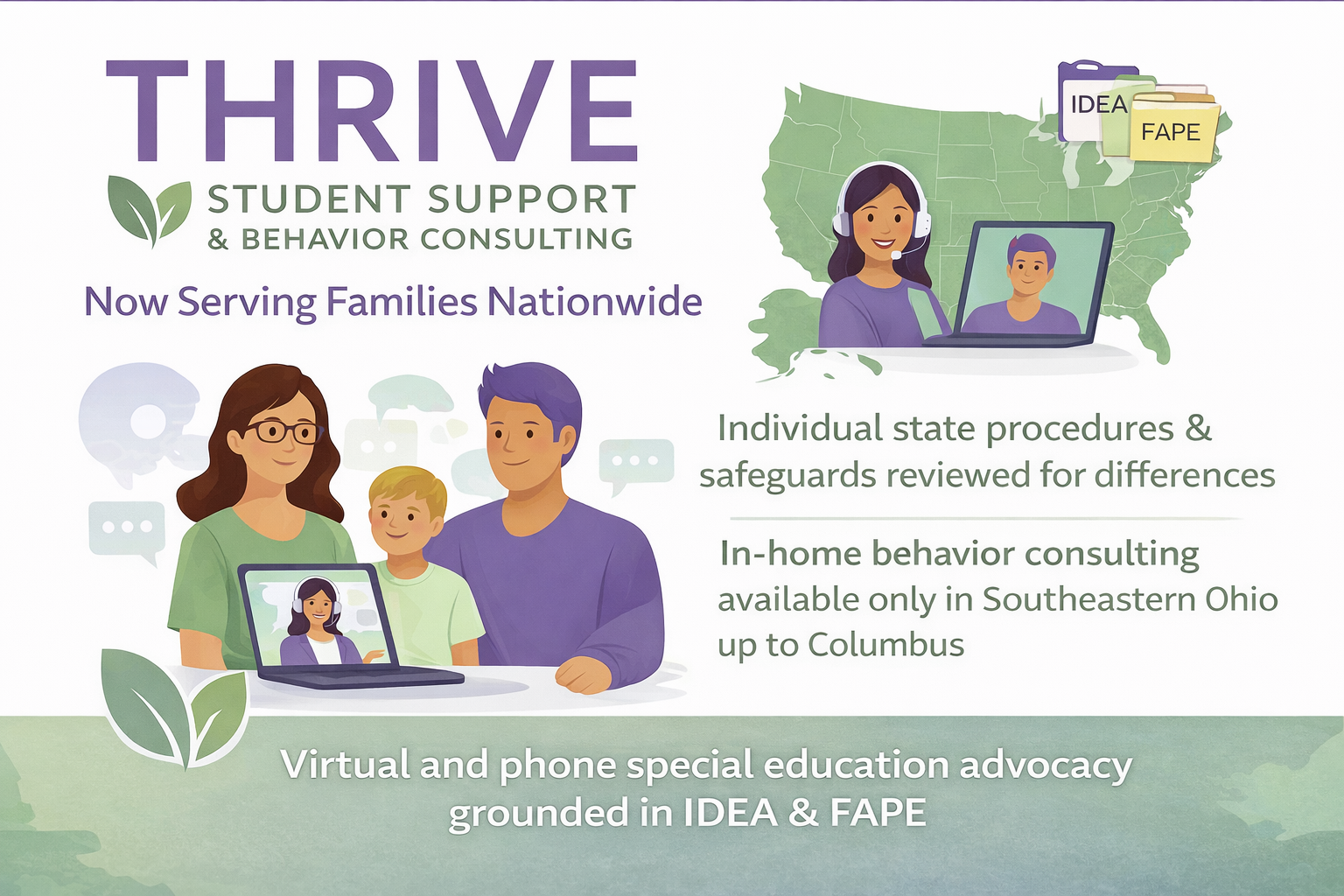 THRIVE Student Support & Behavior Consulting Is Now Serving Families Nationwide